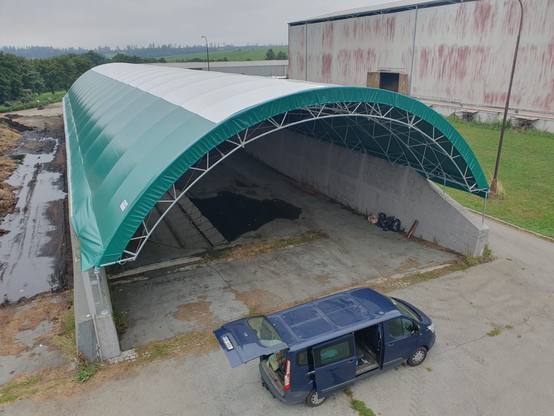 Zastřešení silážních žlabů